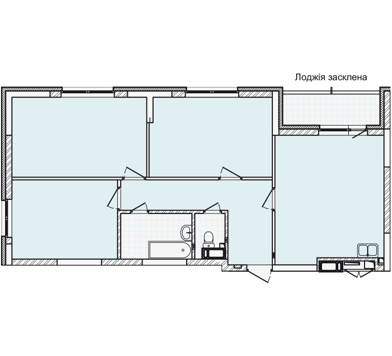 3-комнатная 88.15 м² в ЖК Святобор от 35 235 грн/м², Киев