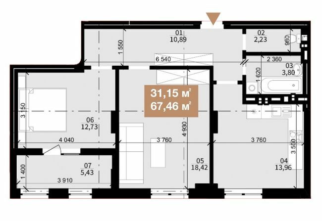 2-кімнатна 67.46 м² в ЖК Світанок від 21 600 грн/м², Львів