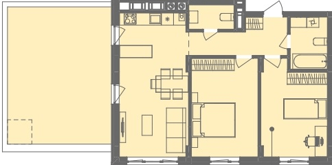 2-комнатная 78.41 м² в ЖК Этно Дом от 18 000 грн/м², с. Горишний
