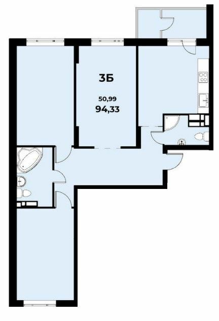 3-комнатная 94.33 м² в ЖК Navigator от 22 500 грн/м², Киев