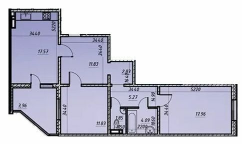 2-кімнатна 77.19 м² в ЖК Navigator 2 від 23 000 грн/м², Київ