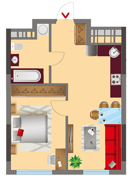 1-комнатная 43.5 м² в ЖК SALUT! от 51 100 грн/м², Киев