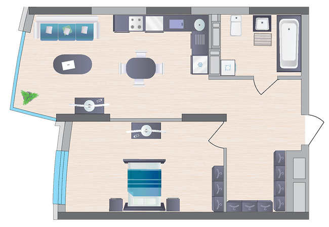 1-кімнатна 54.17 м² в ЖК Symbol від 36 100 грн/м², Київ