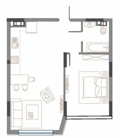 1-комнатная 63.15 м² в ЖК АРСЕНАЛ House от 100 000 грн/м², Киев