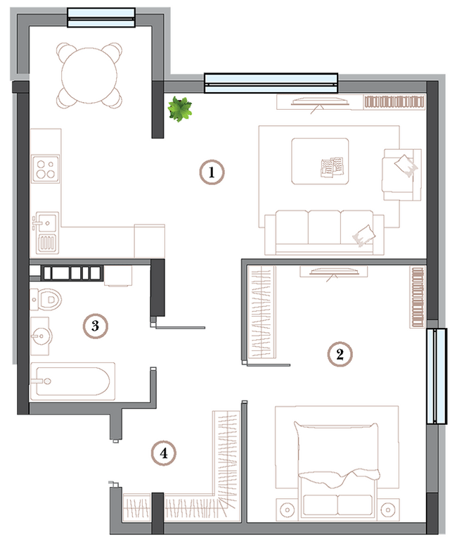 1-кімнатна 69.63 м² в ЖК АРСЕНАЛ House від 100 000 грн/м², Київ