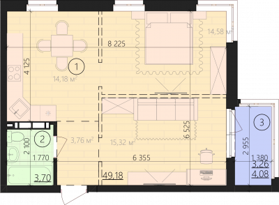 1-кімнатна 56.14 м² в ЖК URBANIST від 36 000 грн/м², Київ