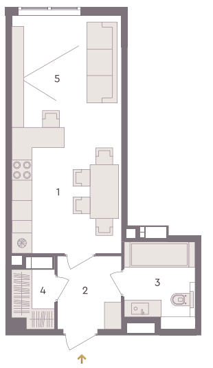 1-комнатная 34.31 м² в ЖК Senat от 42 880 грн/м², Киев
