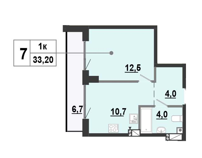 1-комнатная 33.2 м² в ЖК BonAparte от 35 000 грн/м², Харьков