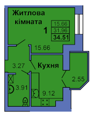 1-кімнатна 34.51 м² в ЖК на вул. Героїв Сталінграду, 6а від 22 000 грн/м², Полтава