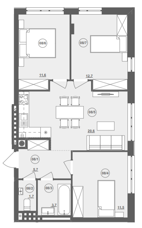 3-кімнатна 67.49 м² в ЖК ІНЖИР від 25 000 грн/м², Львів