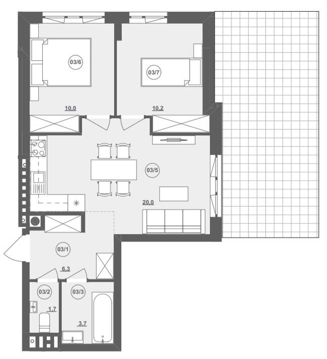 2-кімнатна 55.56 м² в ЖК ІНЖИР від 25 000 грн/м², Львів