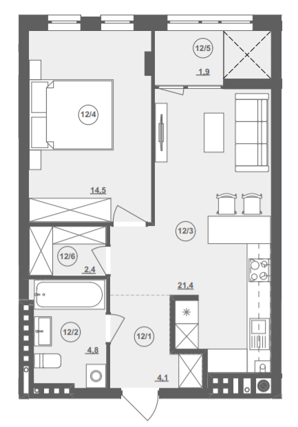 1-комнатная 49.06 м² в ЖК ИНЖИР от 26 000 грн/м², Львов