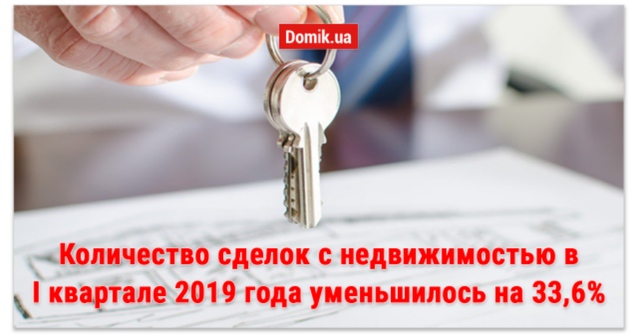 Количество удостоверенных договоров с недвижимостью в I квартале 2019 года