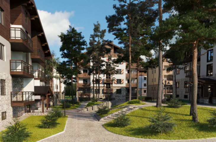 Динаміка будівельних робіт Альпійського містечка (Desna Residence) за травень 2019 року