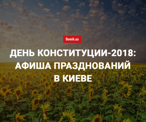 День Конституции Украины-2018: выходные, программа празднования