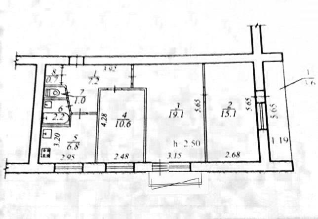 Аренда 1-комнатной квартиры 39 м², Академика Янгеля ул., 7