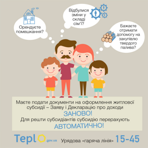 Кому необходимо переоформлять субсидию в 2017 году: инфографика