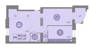 Аренда 2-комнатной квартиры 61 м², Славы бул., 40А