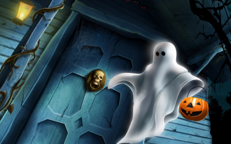 Купить Декор из фетра Halloween Добрые привидения в Москве | Оранжевый шарик