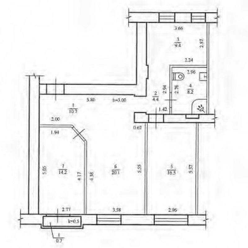 Аренда 2-комнатной квартиры 50 м², Дмитрия Яворницкого просп., 94