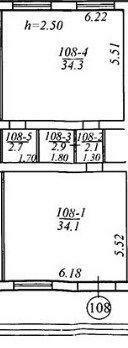 Аренда студии 25 м², Гагарина просп., 76