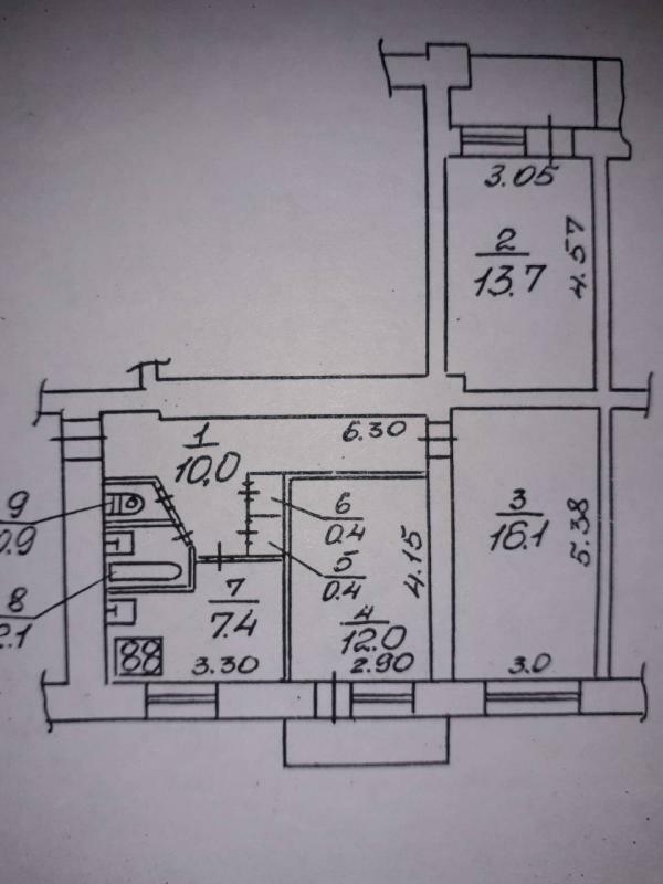 Аренда 1-комнатной квартиры 38 м², Александра Поля просп., 129Б