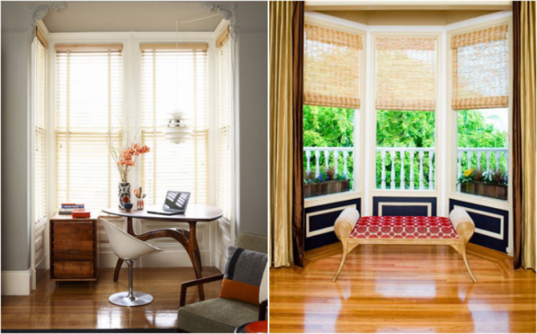 Стильные идеи оформления окна с нишей – уголка для отдыха и работы