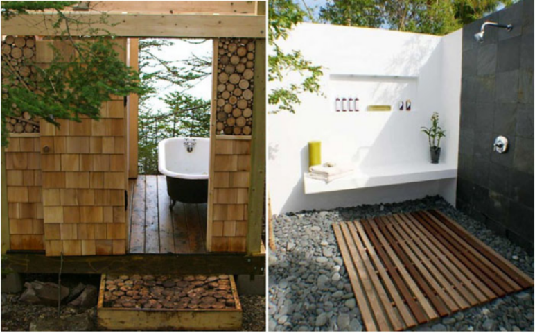 Простая роскошь: 10 идей по оборудованию потрясающего летнего душа