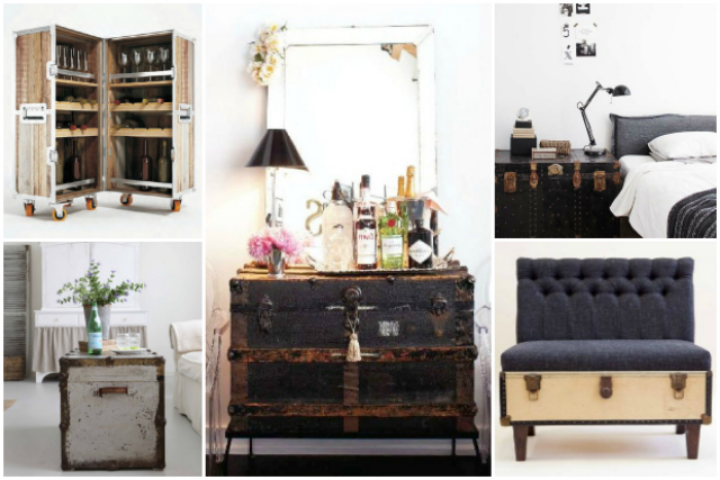 Старые чемоданы могут превратиться в стильный элемент интерьера