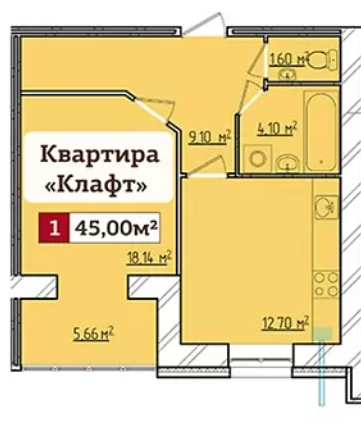 Продаж 1-кімнатної квартири 46 м², Проскурівська вул., 6