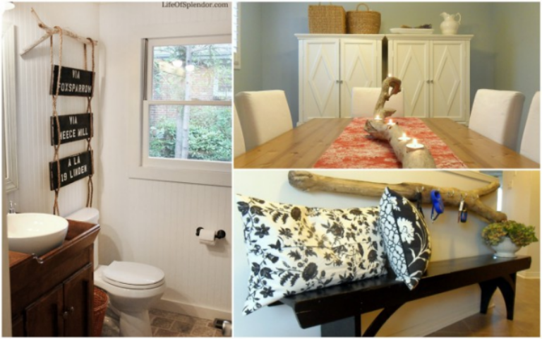 10 полезных идей использования обычной коряги в интерьере