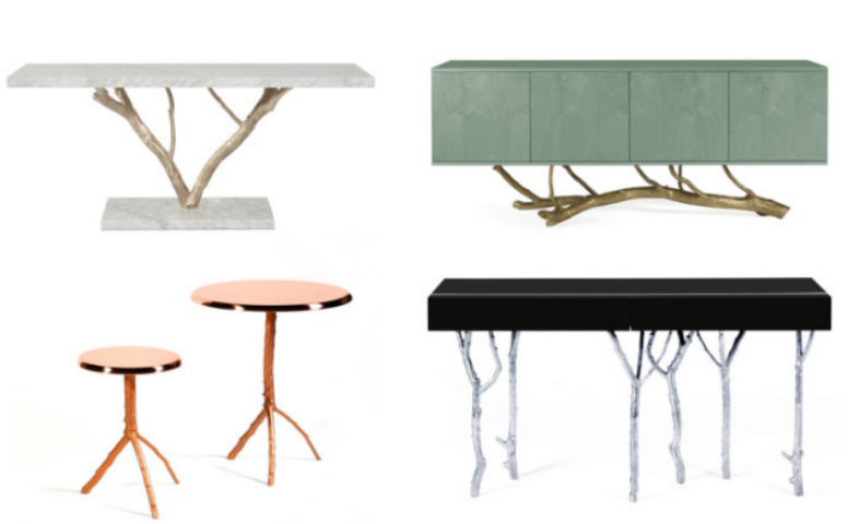 Вдохновленная природой уникальная мебель ручной работы из металла и мрамора