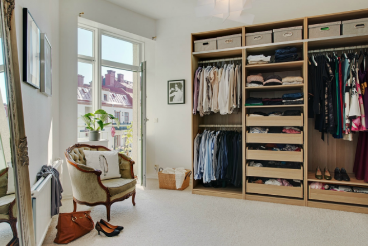 Гардеробные скандинавских квартир