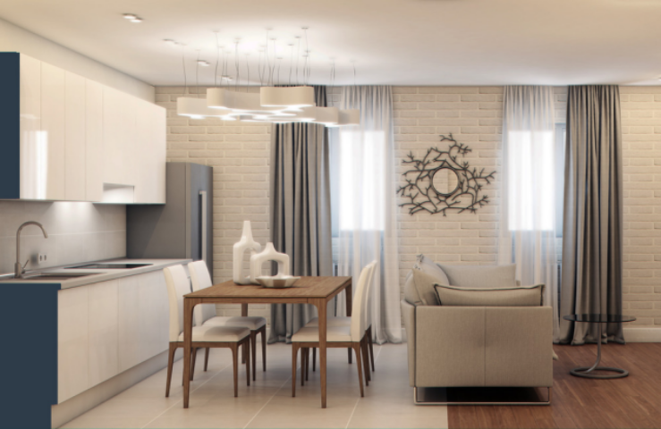 Как оформить кухню-гостиную: проект Марины Саркисян