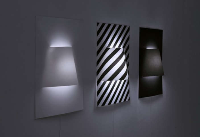 Новый взгляд на светильники: бумажные бра 