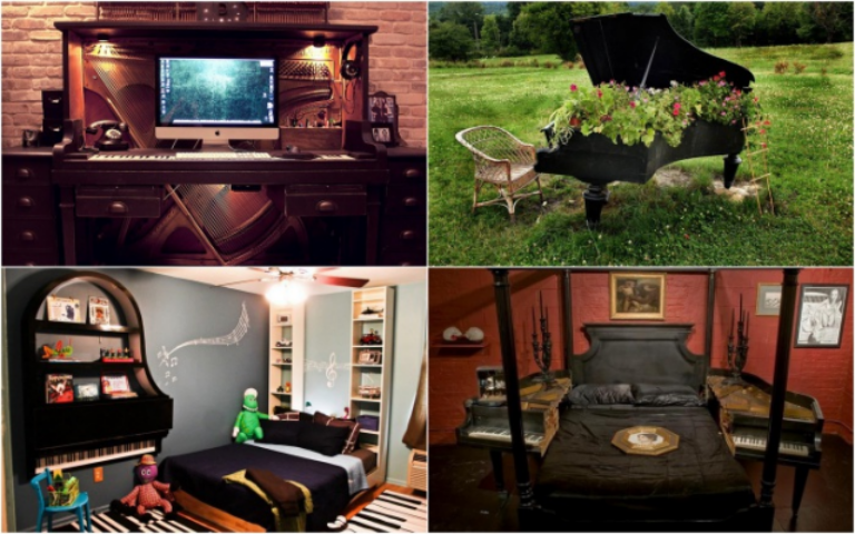 11 идей использования старого нерабочего фортепиано