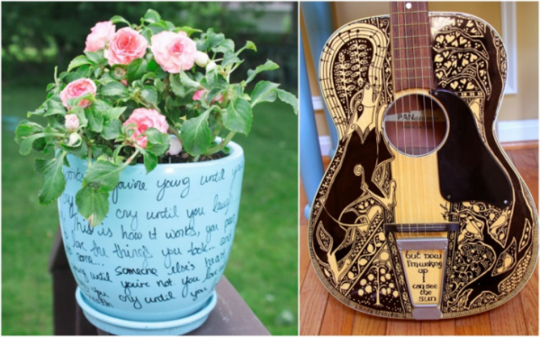 14 идей оригинального декора предметов быта с помощью обычного маркера