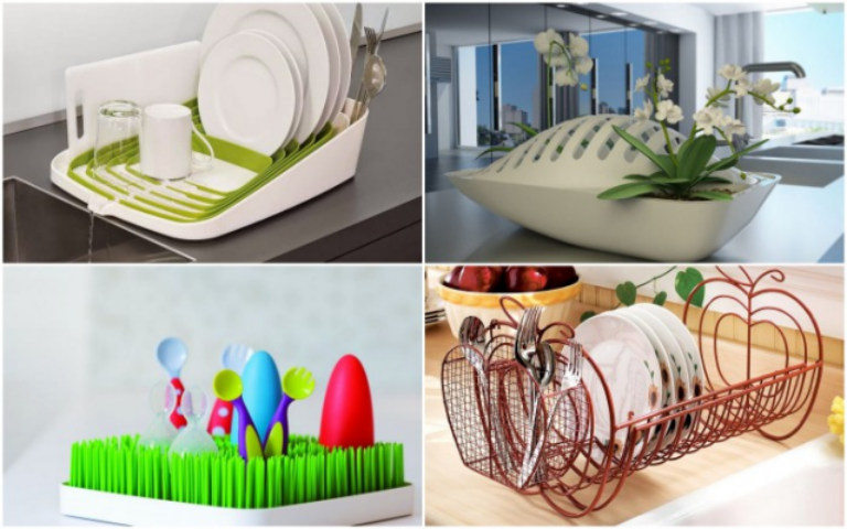 12 стильных и практичных сушилок для посуды, которые украсят вашу кухню