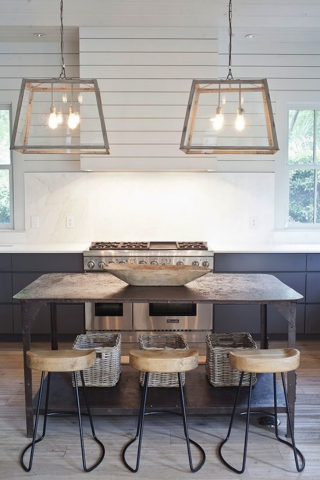 Светильник в стиле индастриал в домашнем интерьере 