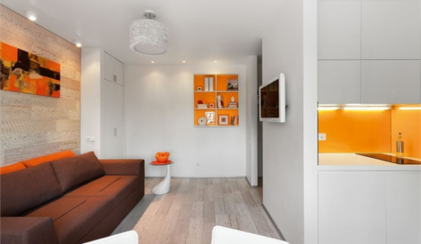 О’крошка: дизайн на 22 кв метрах в Киеве