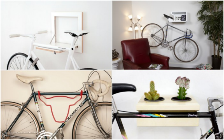 14 стильных вешалок и полок для хранения велосипеда в квартире