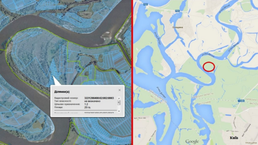 Суд залишив трьом кооператорам 20 гектарів на березі Десни під Києвом, не зважаючи на масу порушень. Фото