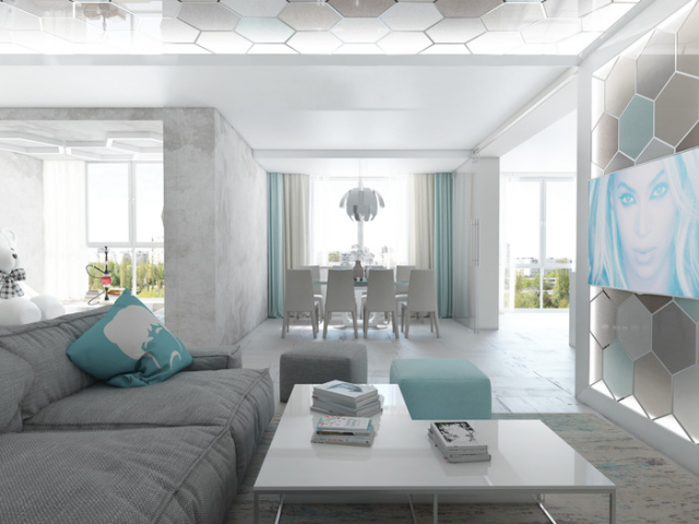 Дизайн квартиры: кубик - рубик... - или шестигранник 