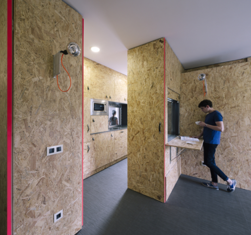 Встроенный в стены интерьер