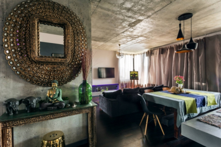 Этноминимализм с бетонными потолками