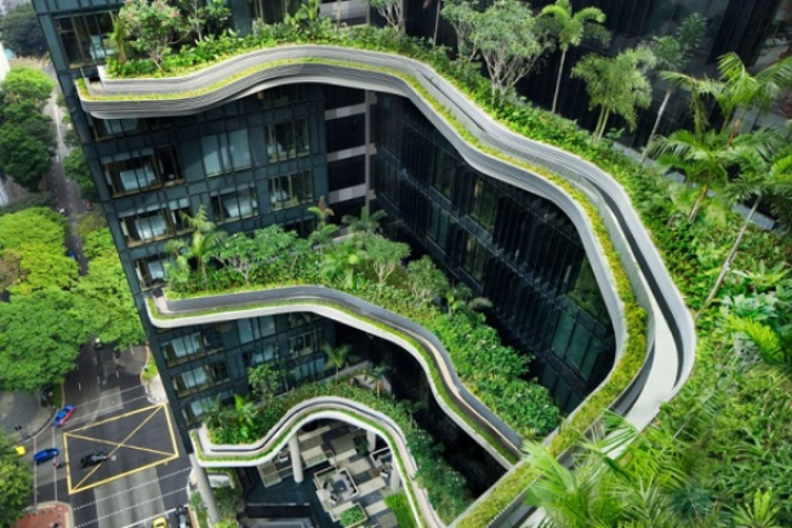 Parkroyal — отель-сад в каменных джунглях Сингапура. Фото