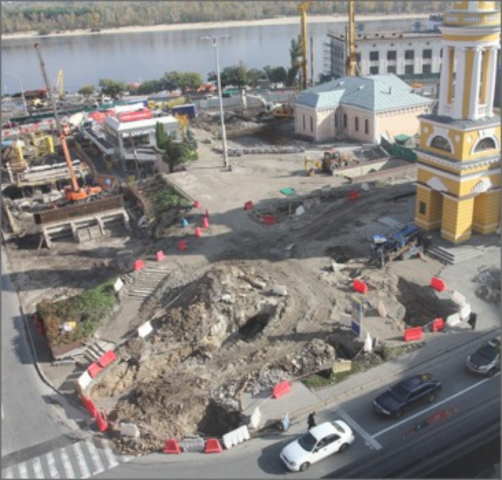 Основные работы на Почтовой площади завершат ко Дню Киева