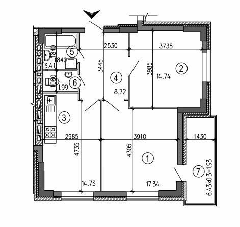 Продажа 1-комнатной квартиры 39 м², Шевченко ул., 103