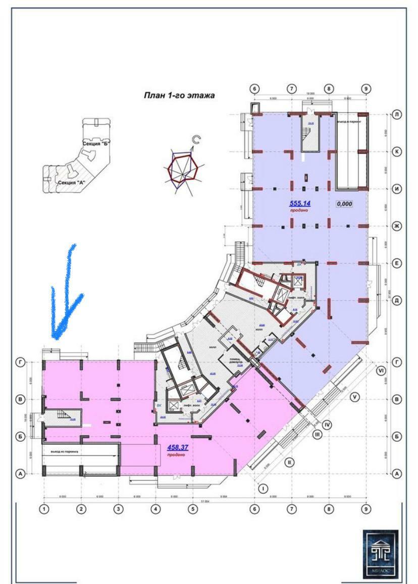 Аренда офиса 458 м², Клубничный пер.