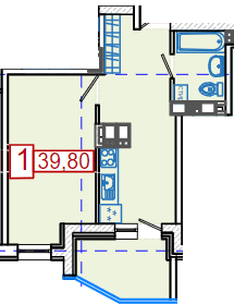 1-кімнатна 39.8 м² в ЖК Німецький проект на Холодній Горі від 28 700 грн/м², Харків